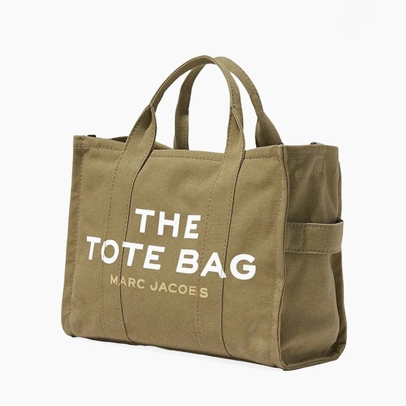 Marc Jacobs “The Tote Bag” Canvas Crossbody Tote Khaki Slate Green - Picture 8 of 8